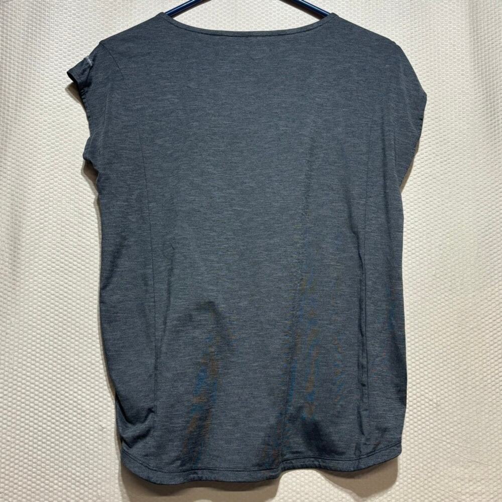 Columbia Sportswear Charcoal Gray Athletic Top XS Cap Sleeve Active Shirt - Picture 9 of 9